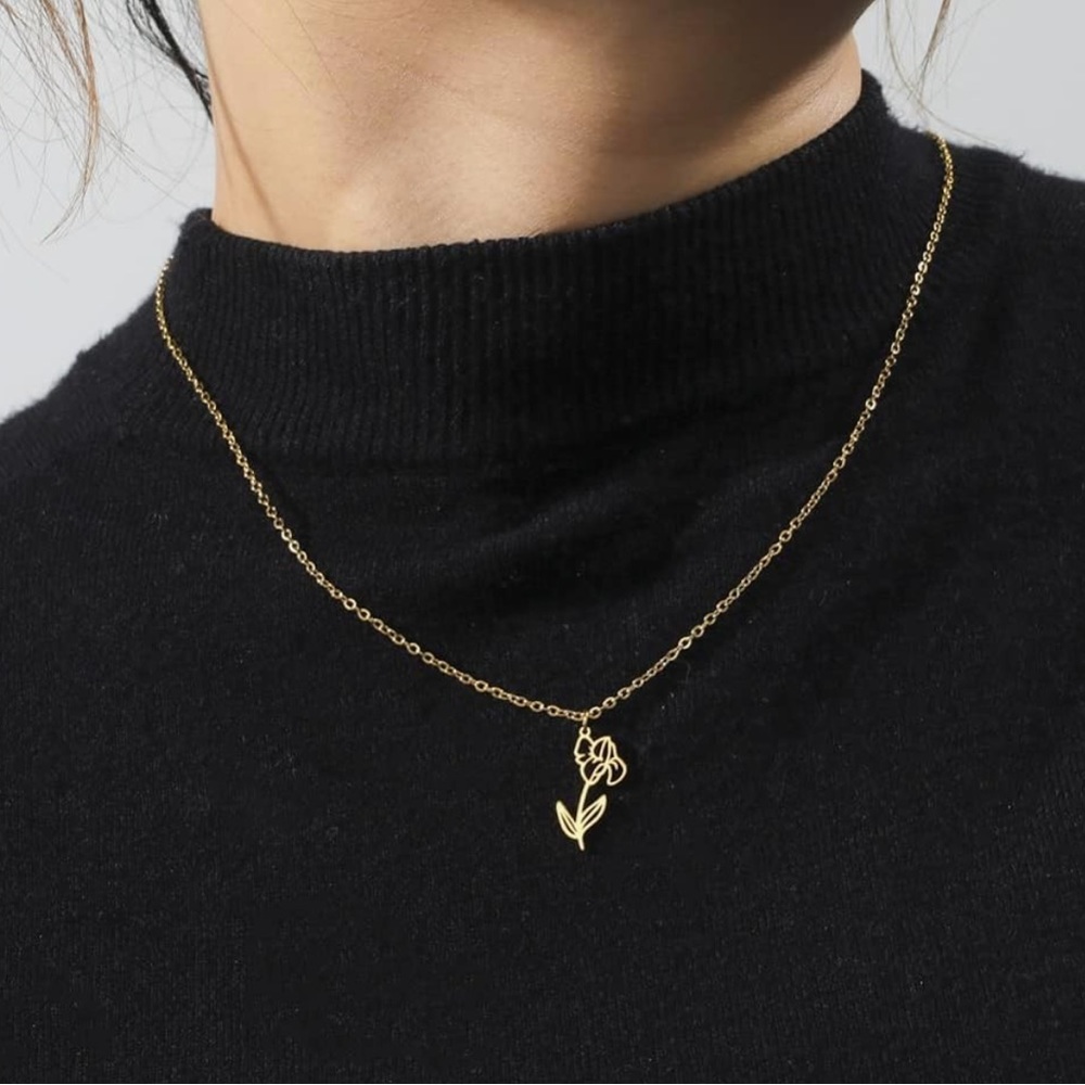 February birth flower necklace